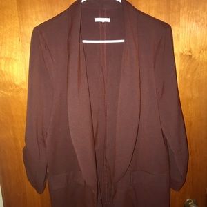 Dressy jacket, stretch material for comfort.